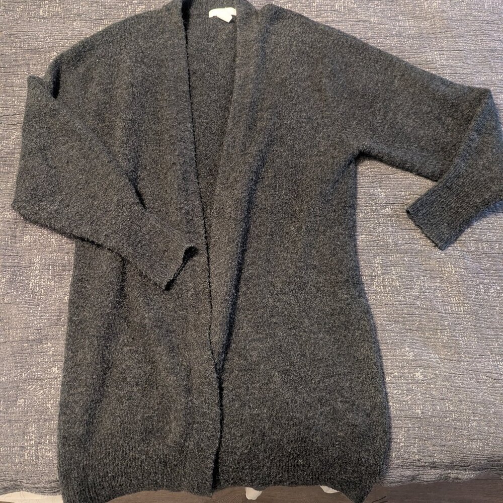 H&M Gray Long Sweater cardigan with wide sleeve